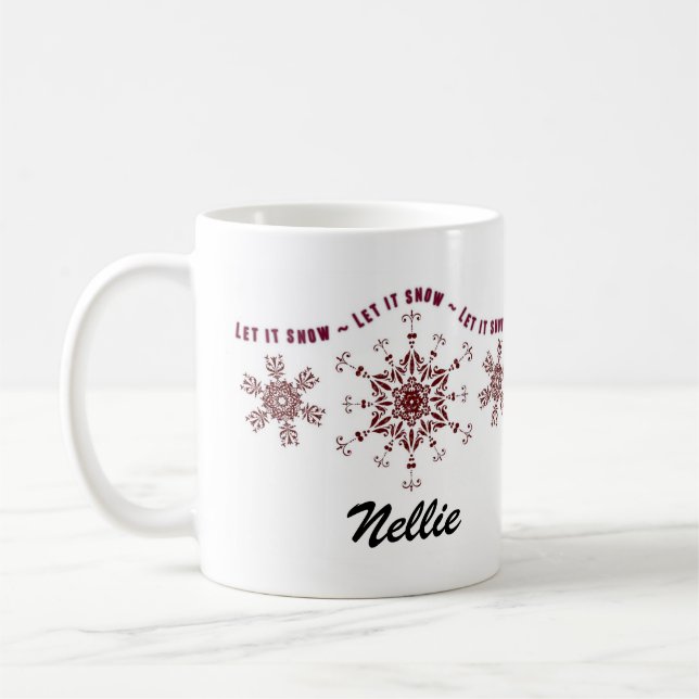 Personalisierte Snowflake Tasse (Links)