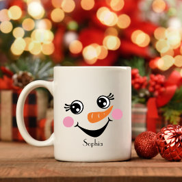 Personalisierte Snowman-Tasse mit Individuelle Nam Kaffeetasse