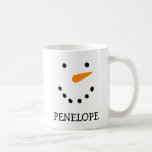 Personalisierte Snowman-Tasse Tasse<br><div class="desc">Personalisierte Snowman-Tasse für einen und alle. Niedliche Schokolade-Tasse für Kinder.</div>