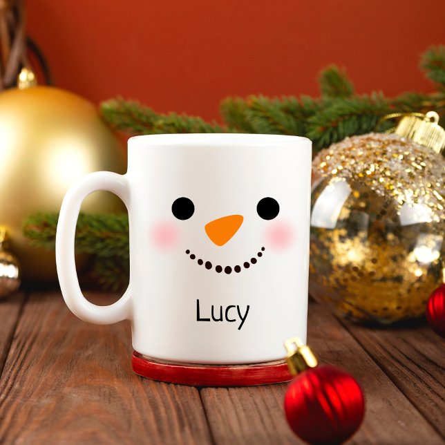 Personalisierte Snowman-Tasse, Weihnachts-Tasse Zweifarbige Tasse (Von Creator hochgeladen)