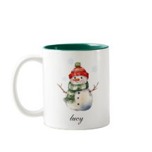 Personalisierte Snowman Weihnachts-Tasse