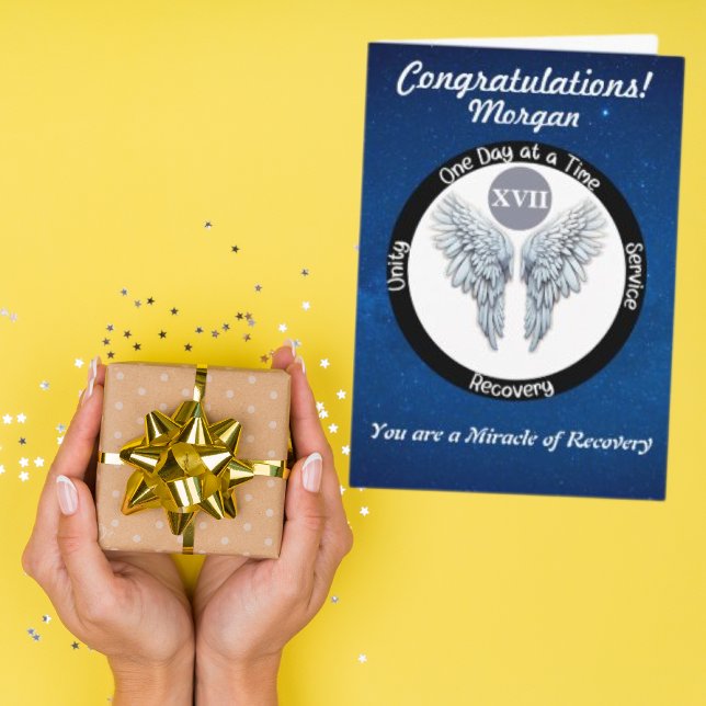 Personalisierte Sobriety Card - Angel Wings Karte (Von Creator hochgeladen)