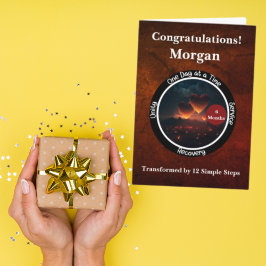 Personalisierte Sobriety Meilenstein Card - Herz Karte