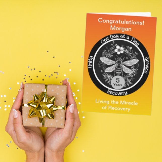 Personalisierte Sobriety-Meilenstein-Karte Karte (Von Creator hochgeladen)