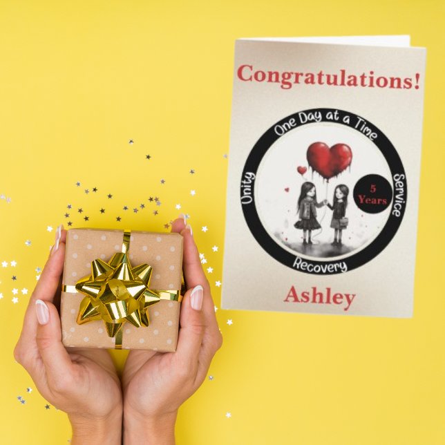 Personalisierte Sobriety-Meilenstein-Karte Karte (Von Creator hochgeladen)