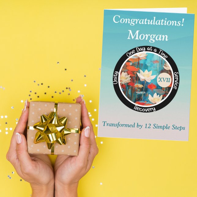 Personalisierte Sobriety-Meilenstein-Karte Karte (Von Creator hochgeladen)