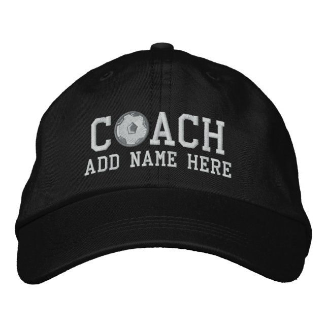 Personalisierte Soccer Coach Cap Bestickte Baseballkappe (Vorderseite)