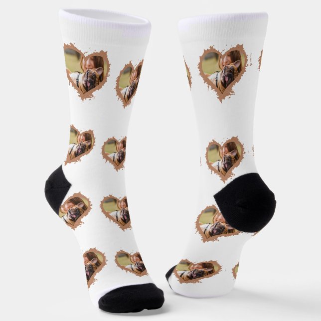 Personalisierte Socken aus elegantem Foto (Gewinkelt)