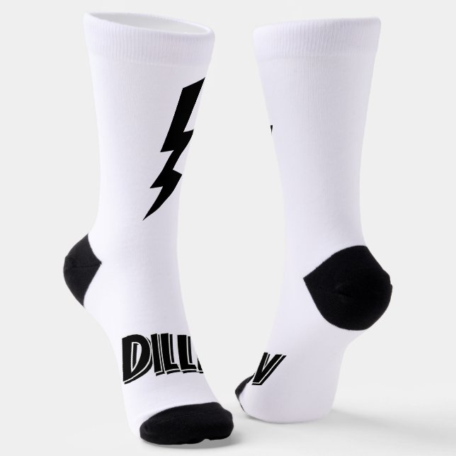 Personalisierte Socken mit Blitzdesign (Gewinkelt)