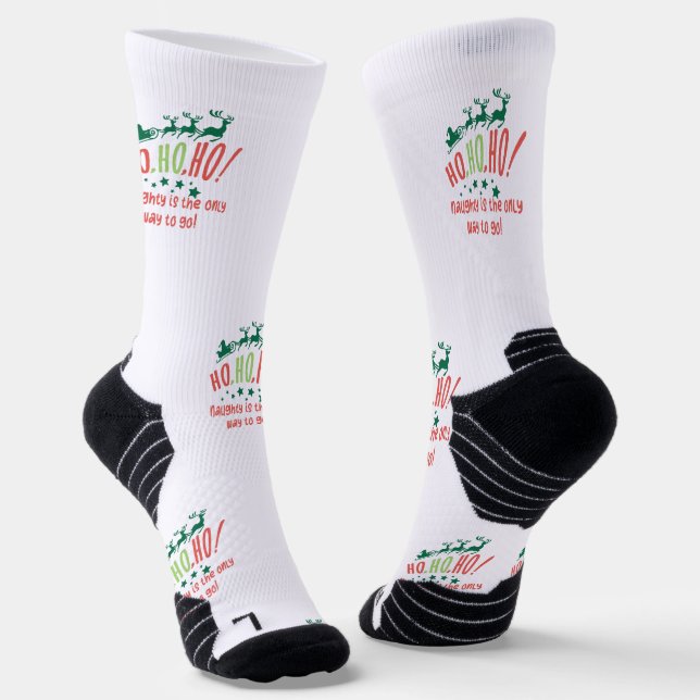 Personalisierte Socken mit Weihnachtsbeleuchtung U (Gewinkelt)