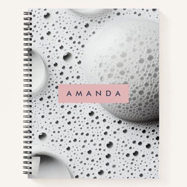 Personalisierte Soft Gray Bubble Textur Notizbuch (Vorderseite)