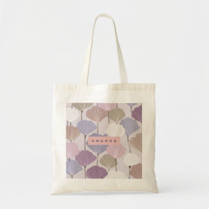 Personalisierte Soft Mauve und Lilac Floral Elegan Tragetasche