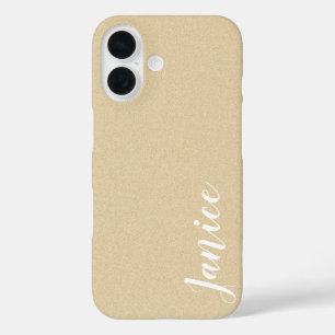 Personalisierte Soft Sand Textur iPhone 16 Hülle