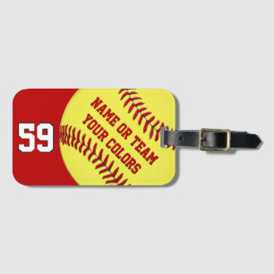 Personalisierte Softball-Beutel Tags Softball oder Gepäckanhänger