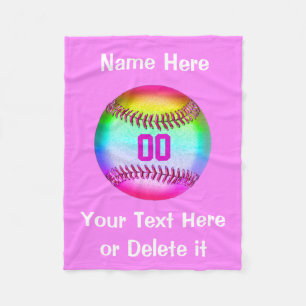 Personalisierte Softball-Fleece-Decke Fleecedecke