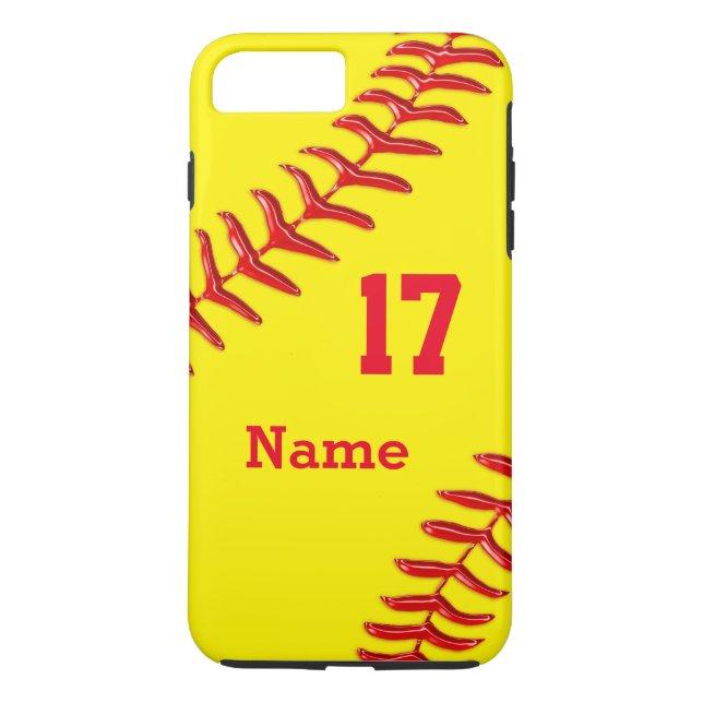 Personalisierte Softball iPhone 7 Plusfall Case-Mate iPhone Hülle (Rückseite)