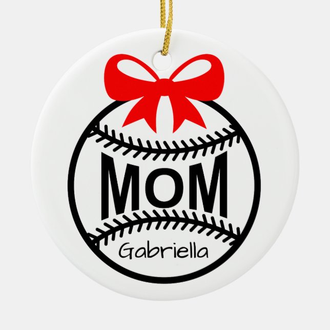 Personalisierte Softball-oder Keramik Ornament (Vorne)