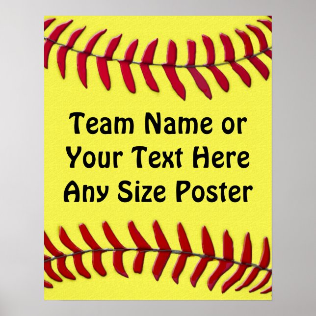 Personalisierte SOFTBALLPLÄTZE jeder Größe, IHRER  Poster (Vorne)