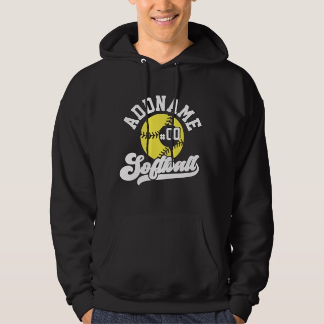 Personalisierte Software Player ADD NAME Retro Tea Hoodie (Vorderseite)