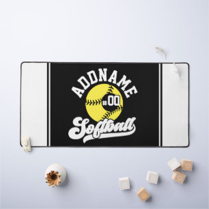 Personalisierte Software Player ADD NAME Retro Tea Schreibtischunterlage