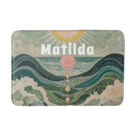 Personalisierte Solarwelle Badematte