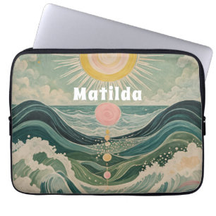 Personalisierte Solarwelle Laptopschutzhülle
