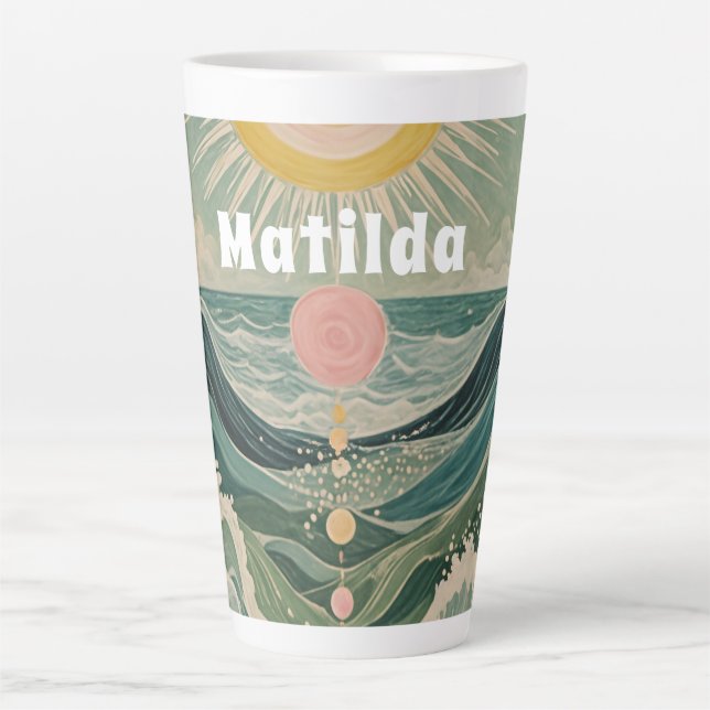 Personalisierte Solarwelle Milchtasse (Vorderseite)