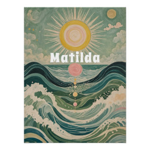 Personalisierte Solarwelle Poster