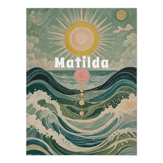 Personalisierte Solarwelle Poster (Vorderseite)