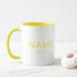 Personalisierte Solid-Gelb-Combo-Tasse mit Ihrem N Tasse
