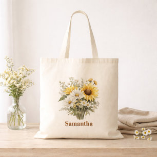 Personalisierte Sommer-Gänseblümchen-Blumenflorist Tragetasche