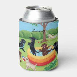 Personalisierte Sommer-Spaß Labradors Malerei Dosenkühler