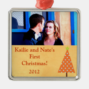 Personalisierte Sonderanfertigungen Winter Orange Silbernes Ornament