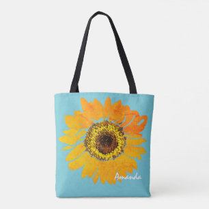 Personalisierte Sonnenblume-Druck-Tasche