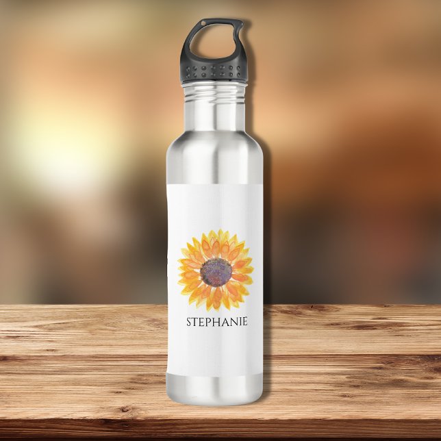 Personalisierte Sonnenblume Edelstahlflasche (Von Creator hochgeladen)