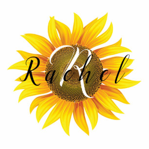 Personalisierte Sonnenblume Fotoskulptur Magnet