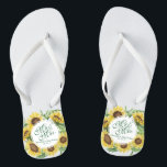 Personalisierte Sonnenblume-Hochzeit drehen Flip Flops<br><div class="desc">Für weitere Kundenbezogenheit klicken Sie bitte "besonders anfertigen" Knopf und benutzen unser Entwurfswerkzeug,  um diese Schablone zu ändern. Wenn die Wahlen verfügbar sind,  können Sie Text ändern und Bild,  indem es einfach auf "klickt,  redigieren, /entfernen Text oder Bild hier" und addieren Ihre Selbst. Entworfen durch Freepik.</div>