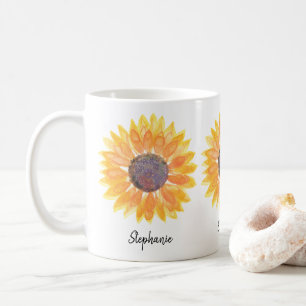 Personalisierte Sonnenblume  Kaffeetasse