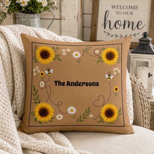 Personalisierte Sonnenblume   Kissen (Von Creator hochgeladen)