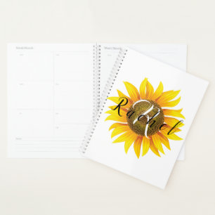 Personalisierte Sonnenblume Planer