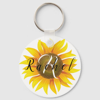 Personalisierte Sonnenblume Schlüsselanhänger