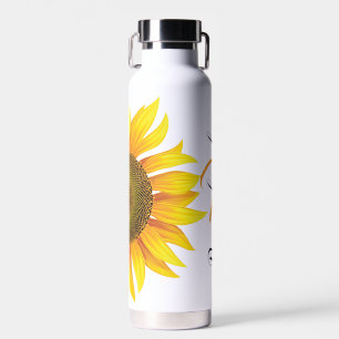 Personalisierte Sonnenblume Trinkflasche