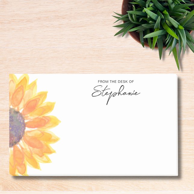 Personalisierte Sonnenblume vom Schreibtisch Post-it Klebezettel (Von Creator hochgeladen)