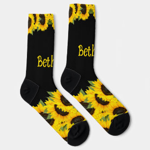 Personalisierte Sonnenblumen Socken
