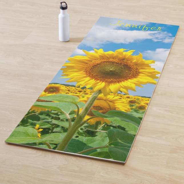 Personalisierte Sonnenblumenkernmatte Yogamatte (Beispiel)