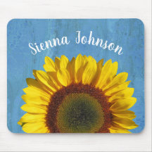 Personalisierte Sonnenblumenmousepad