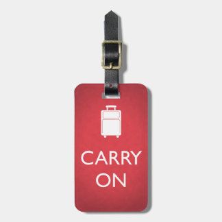 Personalisierte, sonnendurchflutete Red Carry auf Gepäckanhänger