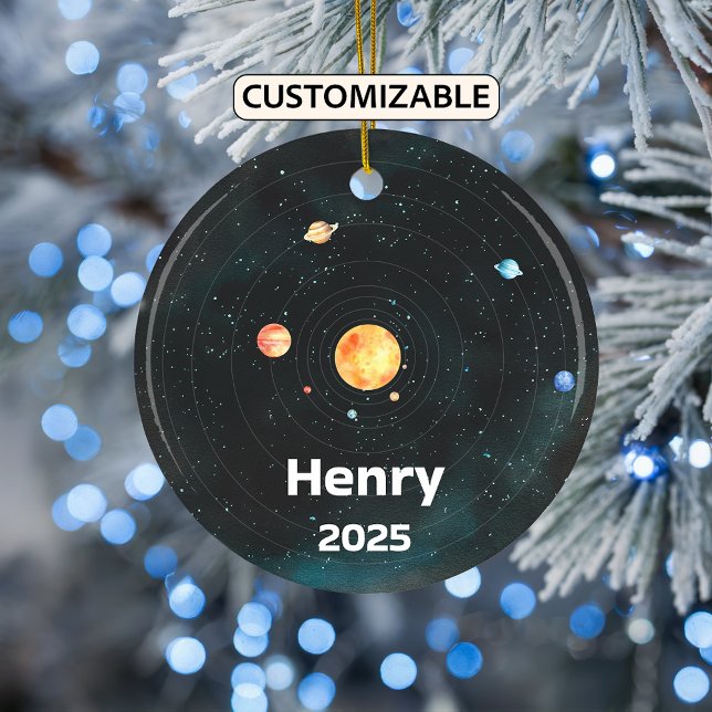 Personalisierte Sonnenschutzanlage, Raum, Planeten Keramik Ornament (Von Creator hochgeladen)