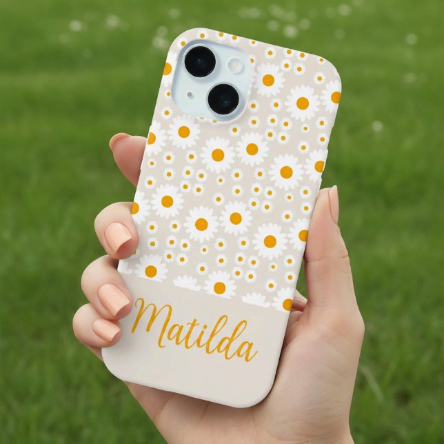 Personalisierte Sonnige Gänseblümchen-Muster-Handy Case-Mate iPhone Hülle (Von Creator hochgeladen)