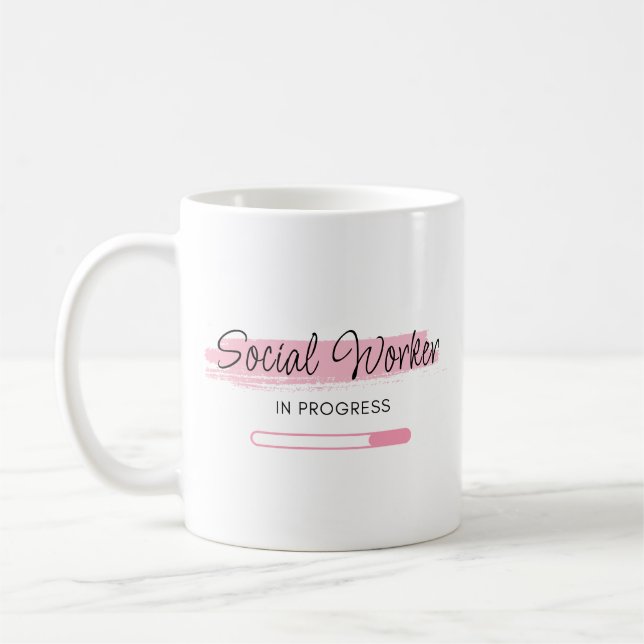 Personalisierte Sozialarbeiter in Arbeit Kaffeetasse (Links)